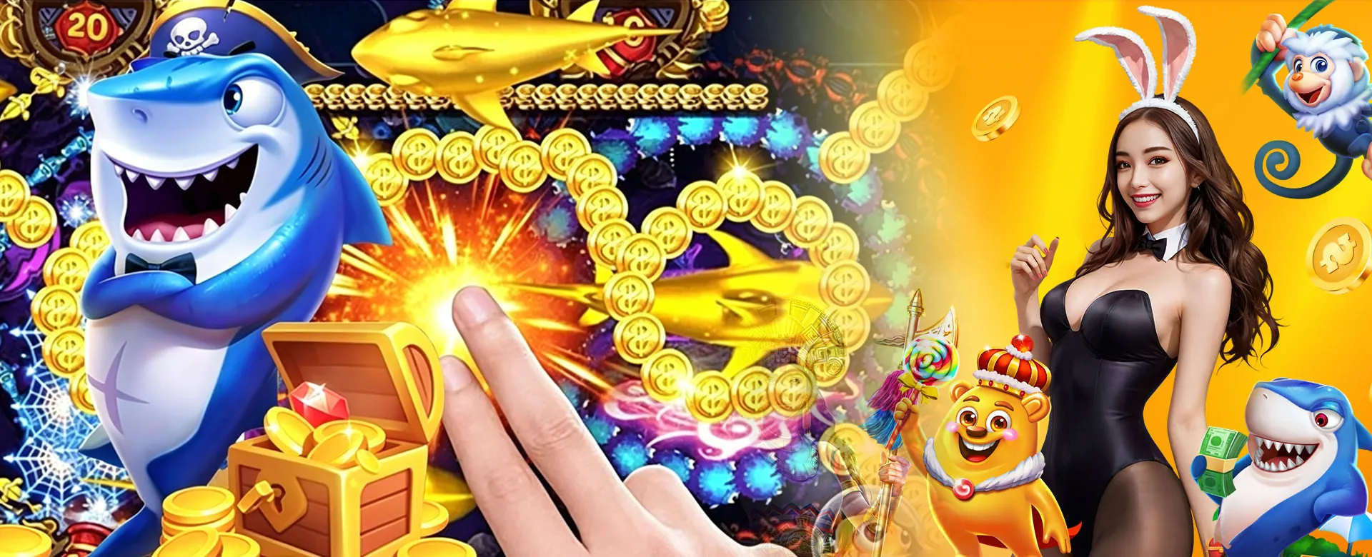 Hero image featuring diverse casino games from top plus777 game providers